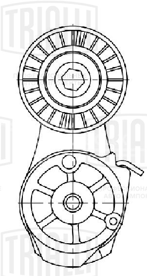 Ролик приводного ремня для автомобилей ГАЗ 31105 (дв. Chrysler) (с натяжным механизмом)