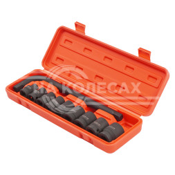 Набор головок ударных 1/2&quot; 38мм 10 пр. (10-24мм, Г-вороток) пласт. кейс.