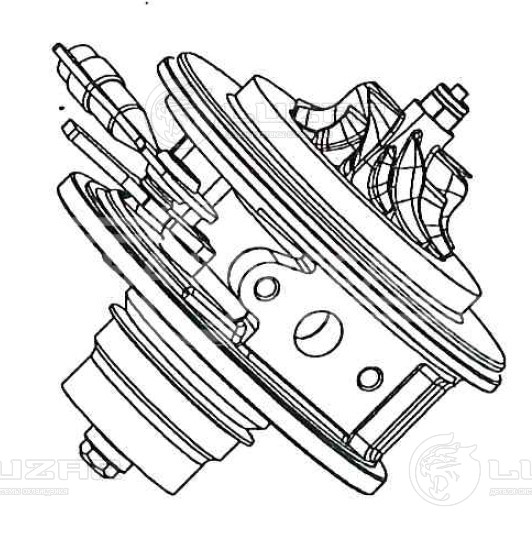 Картридж турбокомпрессора для а/м Kia Sorento (06-)/Hyundai Starex/ H-1 (07-) 2.5D (D4CB) E-4 (тип BV43)