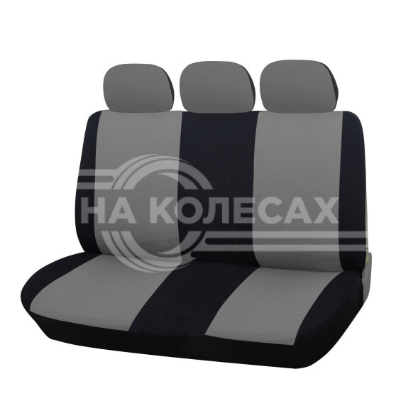 Чехлы для сидений универсал. &quot;RS-3k+&quot;, передн./задн.(9 предм.), велюр, черн./сер.