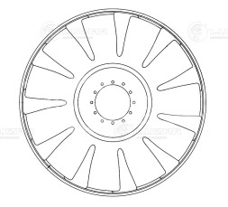 Крыльчатка вентилятора для автомобилей КАМАЗ c дв.CUMMINS 6ISBe4,ISB6.7e4,5
