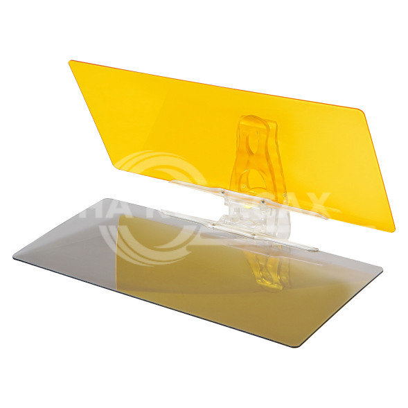 Козырек солнцезащитный, антибликовый, два стекла, универсальное крепление-клипса