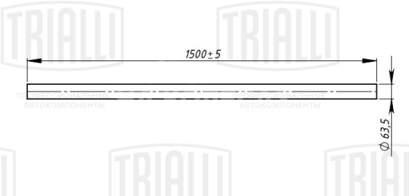 Труба промежуточная для автомобилей ГАЗ 3302 ГАЗель (удлинённая база 6м) (алюминизированная сталь)