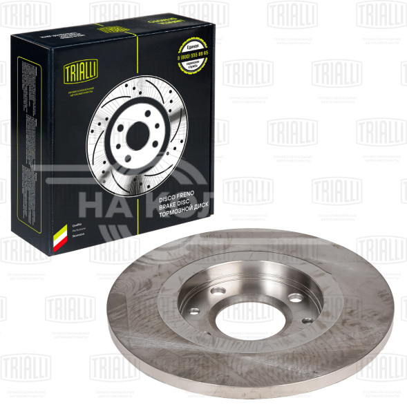 Диск тормозной для автомобилей Peugeot Partner (96-) / Citroen Berlingo (96-) передний d=266 полный (13мм)