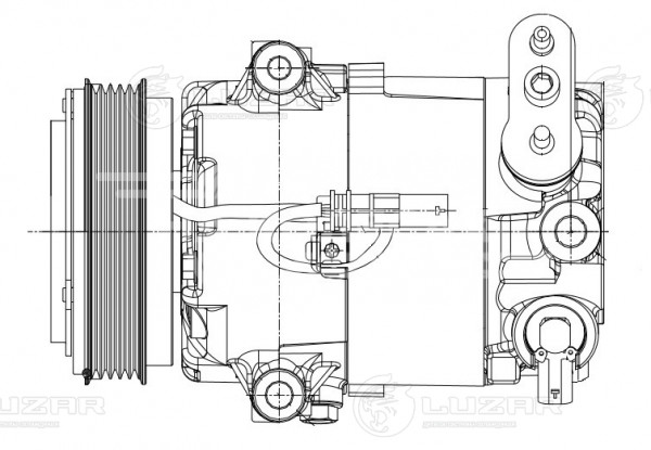 Компрессор кондиционера для автомобилей Astra J (10-) 1.4T (109mm 5PK)