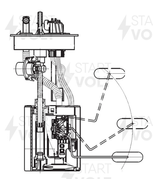 Модуль топливного насоса для автомобилей Daewoo Matiz (98-) 0.8i/1.0i (пластиковый бак) (SFM 0506)