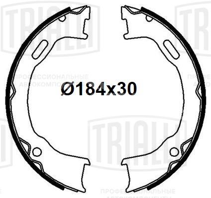 Колодки тормозные для автомобилей Jeep Grand Cherokee (91-) барабанные стояночного тормоза 184x30