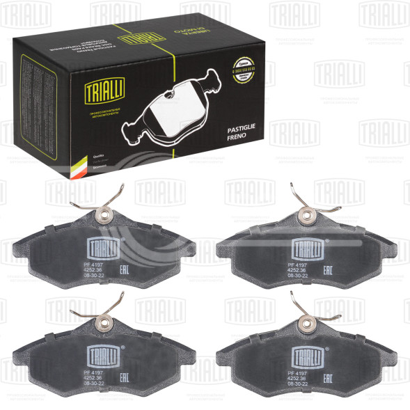 Колодки тормозные дисковые передние для автомобилей Citroen C2 (03-)/ C3 (02-) с тормозной системой TRW (PF 4197)