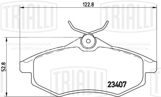 Колодки тормозные дисковые передние для автомобилей Citroen C2 (03-)/ C3 (02-) с тормозной системой TRW (PF 4197)