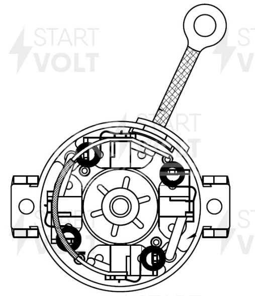 Узел щеточный стартера STARTVOLT для автомобилей Лада 2101-2107/2123/21214 н/о (VBS 0102)