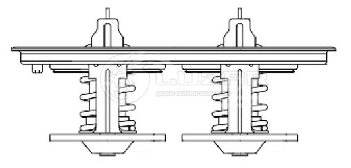 Термостат для автомобилей Scania 5 (P,G,R-series) (03-) (80/87°С) (2 термоэлемента в одной плоскости)