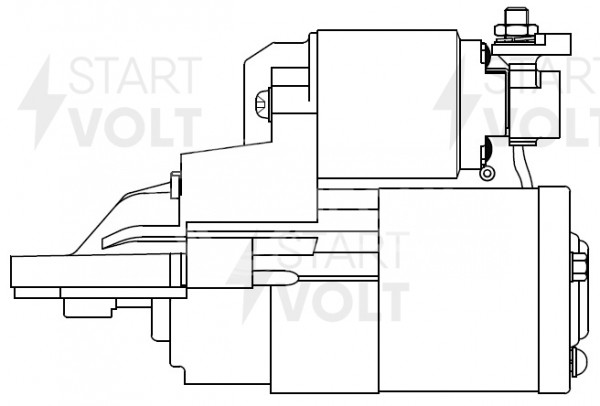 Стартер для автомобилей Mazda 3 BL (08-)/6 GH (07-) 2.0i 1,4кВт