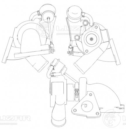 Турбокомпрессор для а/м Ford Transit (06-) 2.4D (тип TD03)