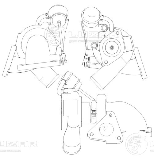 Турбокомпрессор для а/м Ford Transit (06-) 2.4D (тип TD03)