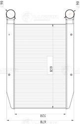 ОНВ (радиатор интеркулера) для автомобилей Урал 6370 с дв. ЯМЗ-652/Yuchai YC6K1342N-50