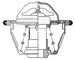 Термостат для автомобилей ГАЗ, КАМАЗ, ПАЗ с дв. Cummins ISF3.8/ISBe (82°C) (термоэлемент)