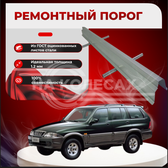 Ремонтные пороги SsangYong Musso SUV (FJ)