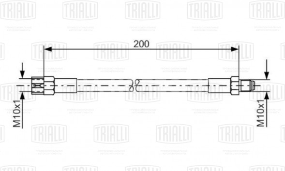 Шланг тормозной задний для автомобилей BMW 5 E34 (88-)/A6 C4 (94-) L=225мм