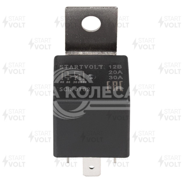 Реле автомобильное 5 контактов 12V 20/30A (с кронштейном) универсальное