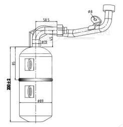 Ресивер-осушитель конденсора для автомобилей Focus II (05-) 1.8i M/A