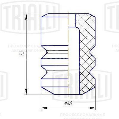 Буфер (отбойник) хода сжатия заднего амортизатора для автомобиля Лада 2108-21099/2113-2115
