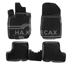 Ковры для Renault Sandero I /Sandero Stepway (09-14), 4 шт., (крепеж), выс. борт, ТЭП, черн.