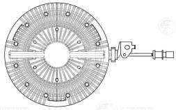 Муфта вязкостная для автомобилей MAN TGA (02-)/TGS (07-)/TGX (07-) (электронное управление, 2-х контактный разъем, без крыльчатки) d 247мм.