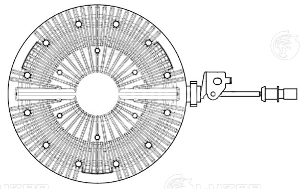 Муфта вязкостная для автомобилей MAN TGA (02-)/TGS (07-)/TGX (07-) (электронное управление, 2-х контактный разъем, без крыльчатки) d 247мм.
