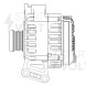 Генератор для автомобилей Ford Kuga II (13-)/Focus III (11-) 1.5T 150A
