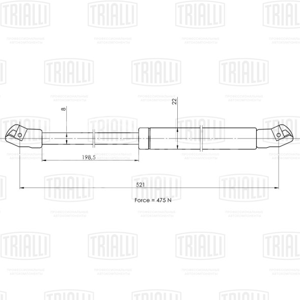 Амортизатор (упор) крышки багажника для автомобиля Volkswagen Tiguan (08-)