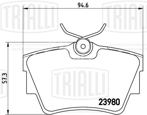 Колодки тормозные дисковые задние для автомобилей Renault Trafic II (01-) / III (14-) / Opel Vivaro (01-)