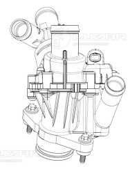 Термостат для автомобилей СLA (C117) (13-)/GLA (X156) (13-)/A (W176) (12-) [M270] (97°C) (с корпусом)