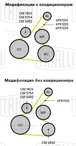 Ролик привод. ремня для автомобилей Nissan Qashqai (06-)/X-Trail (07-) 2.0i (с натяж. мех.) (CM 1403)