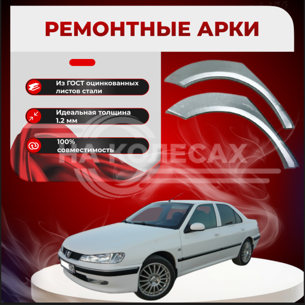 Ремонтные задние арки Peugeot 406
