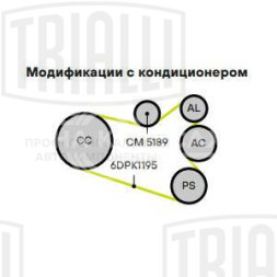 Ролик привод. ремня для автомобилей VW Transporter T5 (03-) 1.9TDi (с натяж. мех.) (CM 5189)