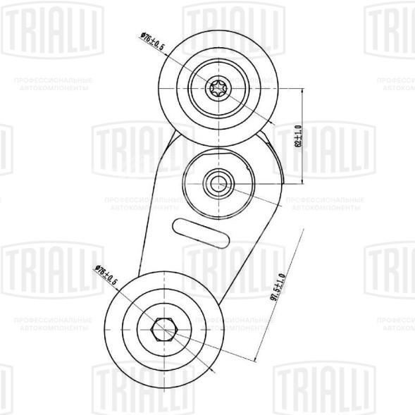 Ролик приводного ремня для автомобилей VW Pointer/Golf BR (04-) 1.6i/1.8i (с натяжным механизмом) двойной