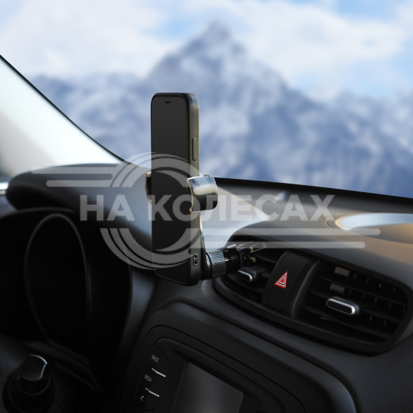 Держатель для телефона автомобильный в дефлектор раздвижной на штанге