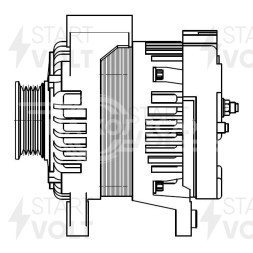 Генератор для автомобилей Chevrolet Aveo T250 (08-) 1.2i/Spark M300 (11-) 1.0i 80A