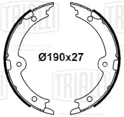 Колодки тормозные для автомобилей Lexus IS (05-)/(13-) / GS (05-) барабанные стояночного тормоза 190x27