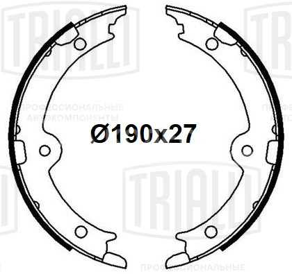 Колодки тормозные для автомобилей Lexus IS (05-)/(13-) / GS (05-) барабанные стояночного тормоза 190x27