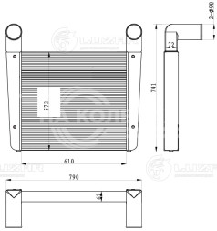 ОНВ (радиатор интеркулера) для автомобилей Урал 4320/5557