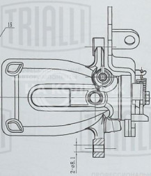 Суппорт тормозной для автомобилей Citroen Berlingo (08-)/Peugeot Partner (08-) задний правый d=38мм