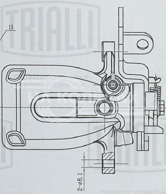 Суппорт тормозной для автомобилей Citroen Berlingo (08-)/Peugeot Partner (08-) задний правый d=38мм