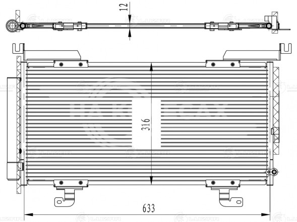Радиатор кондиц. для а/м Subaru Outback (14-)