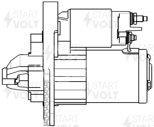 Стартер для автомобилей Nissan Qashqai J11 (13-) 1.2DIG-T 0,9кВт