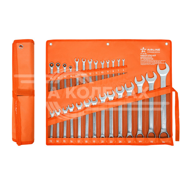 Набор ключей универсальный 27 пр. (комб. 6-36мм, комб. с трещоткой 8,10,12,13мм, разрезные 10x12,11x13мм) сумка PRO