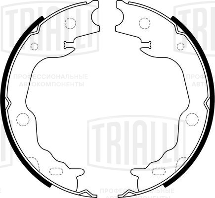 Колодки тормозные барабанные стояночного тормоза для автомобилей Toyota Camry (11-) / Lexus ES (12-) 173x34