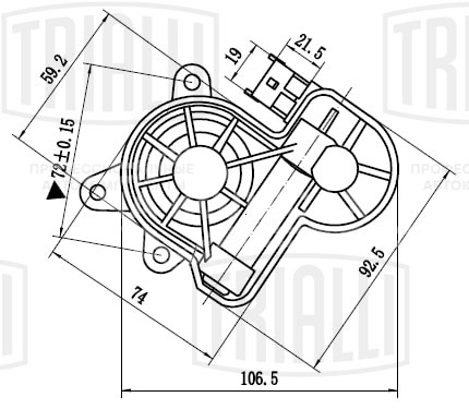 Электродвигатель стояночного тормоза для автомобилей Ford Mondeo V (15-)/Kuga (13-) левый