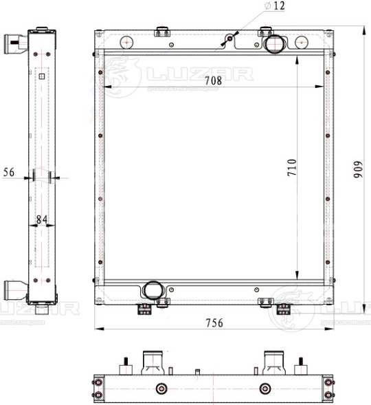 Радиатор охлаждения для автобусов ЛиАЗ 4292/4292-60 с дв. ЯМЗ-534