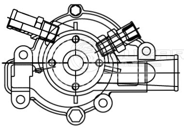 Насос водяной для автомобилей ГАЗель-Бизнес Евро-4/5 (2 болта)